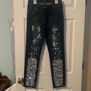 Brand new jeans with stones